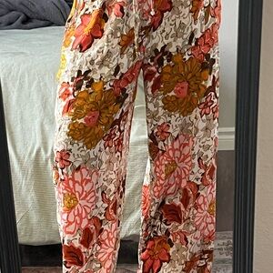 Floral Wide-Leg Pants
